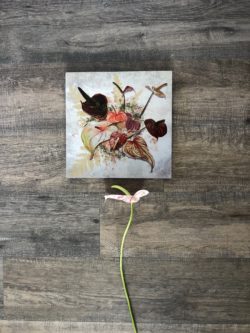 8x8 Anthurium Bouquet aluminum print