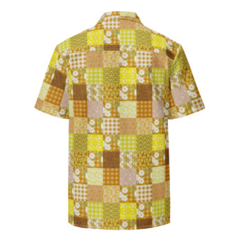 Hawai'i Patchwork Aloha Shirt in Tan - Image 2