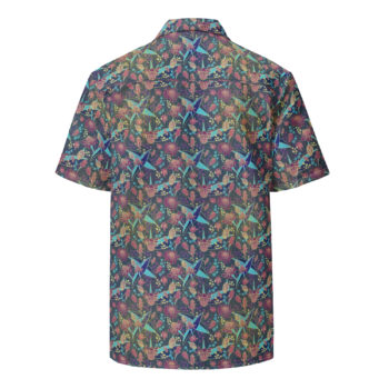 Vintage Torch Aloha Shirt in Cobalt Glass - Image 2