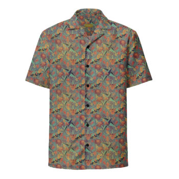 Vintage Torch Aloha Shirt in Cloud Blue