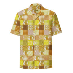 Hawai'i Patchwork Aloha Shirt in Tan