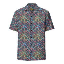 Vintage Torch Aloha Shirt in Cobalt Glass