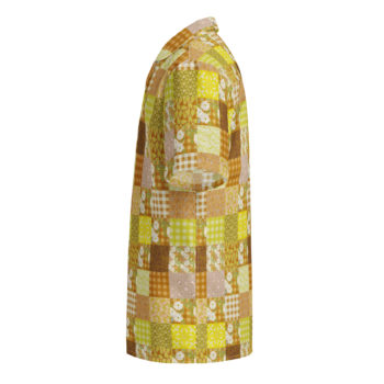 Hawai'i Patchwork Aloha Shirt in Tan - Image 4