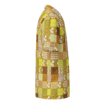 Hawai'i Patchwork Aloha Shirt in Tan - Image 3