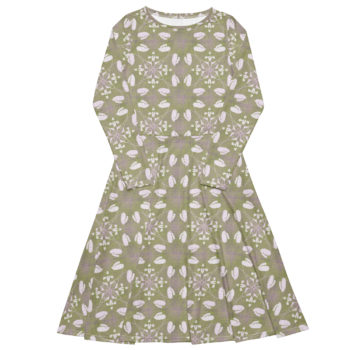 Light Grandpa Anthurium Midi Dress