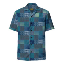 Hawai'i Patchwork Aloha Shirt in Blue
