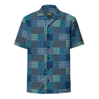 Hawai'i Patchwork Aloha Shirt in Blue