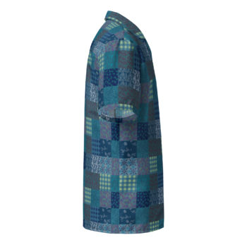 Hawai'i Patchwork Aloha Shirt in Blue - Image 3