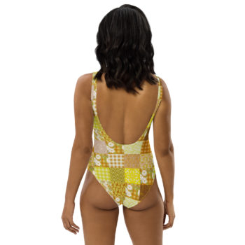 One-Piece Swimsuit in Retro Patchwork - Image 3