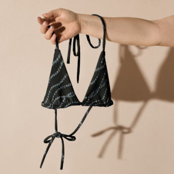 Tahitian Strands Triangle Top in Black - Image 2